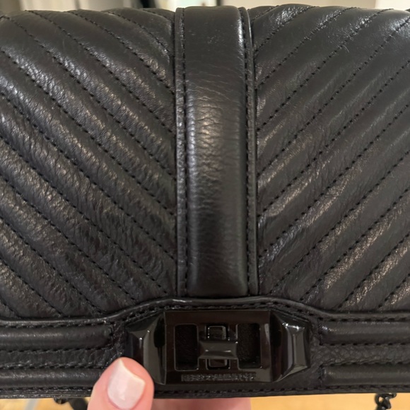 Rebecca Minkoff - Small Love Chevron Quilt Leather Crossbody Bag - Picture 6 of 6